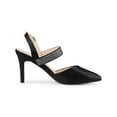 thumbnail image 3 of BLISSFUL STEP Women's Pointed Toe Rhines Slingback Stiletto Heel Pumps, 3 of 6