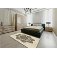 thumbnail image 4 of Ahgly Company Indoor Round Patterned Wheat Beige Area Rugs, 4' Round, 4 of 6