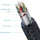 thumbnail image 3 of Cable Adaptador De Sonido Cable de audio macho a doble de 6,35 mm Cable adaptador de 1/4 pulg. Divisor en Y (para lightning 3M), 3 of 6