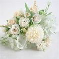 thumbnail image 3 of Artificial Flowers Fake Silk Peonies Flowers Faux Peony Mixed Hydrangea Rose Flower Arrangements for DIY Wedding Bridal Bouquets Table Centerpieces Party Baby Shower Home Decorations, 3 of 5