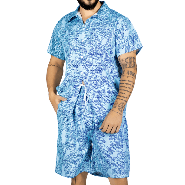 Conjunto Hombre Verano Camisa y Short a Juego Alberca Playa y Calor