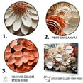 thumbnail image 3 of Designart "Coral Blooms In Peach And White I" Abstract Botanicals Floater Framed Wall Decor, 3 of 5