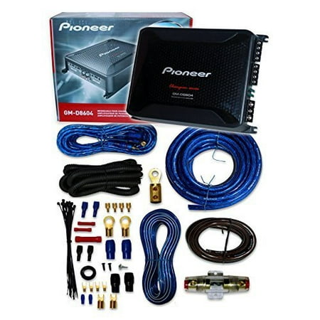 Pioneer GM-D8604 4 Gauge 1200 Watt 4-Channel Class FD Car Amp + Amplifier Wiring (Best 1200 Watt Amp)