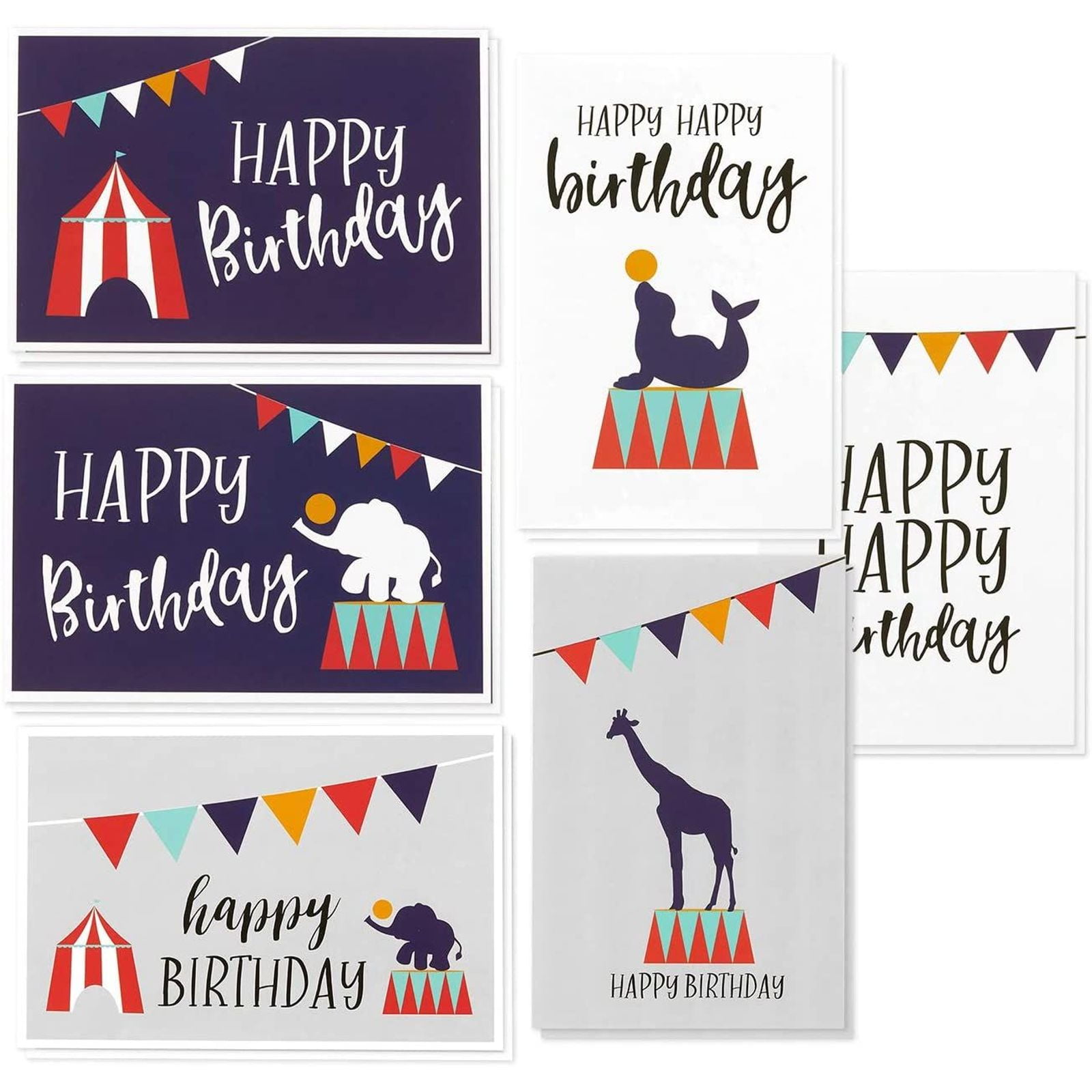 6 Happy Birthday Cards 4"x 6" 48-Pack Birthday Cards Box Set Details about   Birthday Card 