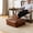 B, variant on TDhui Storage Footstool Ottoman with Lazy Sofa Seat, Bohemian, Space-Saving Design, Brown PU Leather, Fade Resistant, Large(with an opening, filling not included)