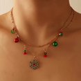 thumbnail image 2 of Collar con colgante de árbol de Navidad de cristal para hombres y mujeres, campanas de colores delicados, joyería de clavícula de moda, regalo de fiesta, 2 of 4