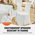 thumbnail image 4 of KFFKFF 4-Piece Set Stretch Spandex Folding White Wedding Chair Covers with Skirt, 4 of 10