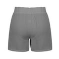 thumbnail image 5 of JINMGG Shorts for Women Clearance $5 Fashion Women's Summer Casual Drawstring Lacing Pocket Solid Color Shorts Gray XXL, 5 of 8
