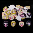 thumbnail image 2 of Chicas de dibujos animados Botones de madera, Botones de madera vintage, Botones de costura artesanal, Adornos de scrapbooking, Adornos hechos a mano de cardmaking, 2 of 9