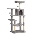 thumbnail image 1 of Feandrea Arbre à Chat, Tour pour Chat de 56,3 Po pour Chats d'Intérieur, Condo pour Chat à Plusieurs Niveaux avec Poteaux à Griffer, Perchoirs, Hamac et Niche, Gris Pâle, 1 of 7