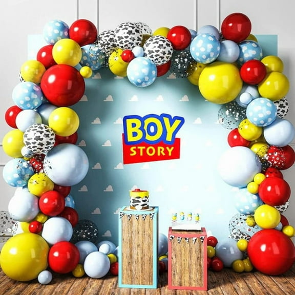 160 Pcs Balloon Arch Garland Kit for cartoong Theme Birthday, Holiday，Graduation,Party Decorations for Toy Theme Story Birthday, Holiday,Graduation,Party Decorations