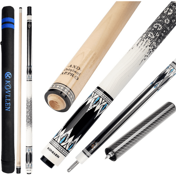 KONLLEN Pool Cue Stick Pro Taper Canadian Maple Billiard Pool Sticks for Adults with Low Deflection Shaft 11.5mm Tip Professional Billiard Cue Set with Extension and Cue Case