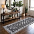 thumbnail image 5 of YOUFORTONG 2x6 Washable Hallway Runner, Oriental Farmhouse Non-Slip Ultra Soft Rug,Stain Resistant Carpet for Entryway Kitchen Living Room Bedroom,Black, 5 of 7