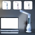 thumbnail image 1 of Iumwxz Desk Lamp New Led Electronic Clock Desk Lamp, Foldable Rechargeable Reading Lamp, 3 Grades of Brightness Adjustment, Desk Lamp with Temperature Display Table Lamp Blue Plastic Holiday Travel, 1 of 7