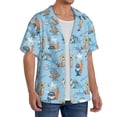 thumbnail image 2 of Naloa Cute Animals Surfers Men's Loose Fit Cuban Collar Short-Sleeve Shirt, Hawaiian Shirts, Mens Shirts Casual for Everyday Wear Outings-Medium, 2 of 5