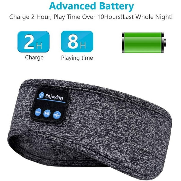 Bandeau Bluetooth pour écouteurs de sommeil, bandeaux de sport de musique  sans fil Upgrage Soft Sleeping, casques de sommeil de longue durée avec