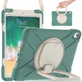 thumbnail image 4 of For iPad Air 3 10.5 Inch 2019/iPad Pro 10.5 Inch 2017 Case, 360 Rotatable Handle Stand, Shoulder Strap, Drop-Proof Design, Emerald Green, 4 of 7