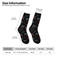 thumbnail image 2 of Daiia Hawaiian Style Print Crew Socks – Soft Breathable Long Socks for Men & Women, Moisture-Wicking & Comfortable Daily Wear Socks, One-Size Fits Most (US 5-11), 2 of 6
