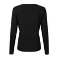 thumbnail image 4 of Baberdicy Cardigan for Women Women's Round Neck Cardigan Knitted Long Sleeved Large Yards Loose Solid Color Short Sweater Jacket Cardigan Cardigan Sweaters for Women Black L, 4 of 4