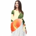 thumbnail image 5 of Peach Elegant Chiffon Yarn Hair Scarf | Breathable Silk Scarf for Women | Translucent Headscarf Wrap for Hair Styling - 180*73, 5 of 6