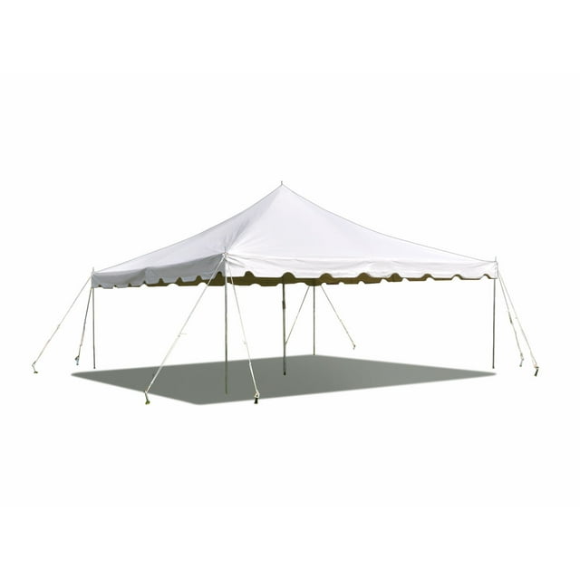 Party Tents Direct Weekender Outdoor Canopy Pole Tent, White, 15 ft x 15 ft