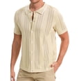 thumbnail image 1 of CAMISA DE PÓLO DE MALLA PARA HOMBRE INSPIRADA EN CHIC, CON BOTONES, DE MANGA CORTA, LIGERA Y CASUAL, TAMAÑO XL, COLOR CAQUI, 1 of 6