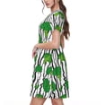 thumbnail image 2 of Balery Broccoli 2 Vestidos sueltos de manga corta para mujer, vestidos de verano 2025, vestidos casuales de corte A con vuelo., 2 of 6