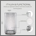 thumbnail image 6 of ARTLAND 17oz Highball Tumbler, Set of 4 | Iris Seeded Design, Clear | Drinking Glass for Parties and Everyday Use - Mojito, Whiskey, Cocktail | Glassware & Kitchenware Essentials, 6 of 7