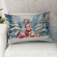 thumbnail image 2 of Merry Christmas Maine Coon Enjoys Catmas Winter Xmas Holiday Quilt Pillowcase Cat Lover Kitten Owner Gifts Throw Pillow Cover Bed Home Decor - 02022, 2 of 5