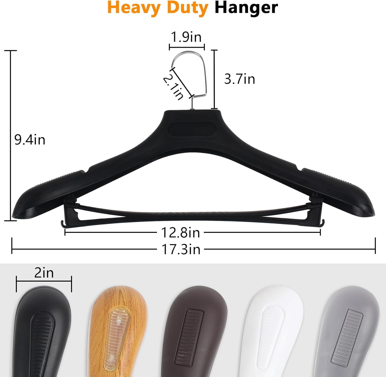 Suit Hangers for Men 10 Pack, Pink Coat Hangers Extra Wide Non Slip Width 17.7", Plastic with Pants Bar & Metal Hook