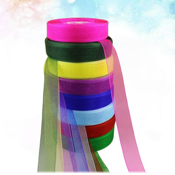 Raindrops Colorful Nylon Ribbon for Decorating Elegant Craft and Gift Packaging 2CM Wide Assorted Color