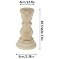 thumbnail image 2 of JWDX Candlesticks Clearance Wood Candlestick Holders Retro Unpainted Wood Classic Craft Candles Stick Holder Set Wedding Decorations, 2 of 8