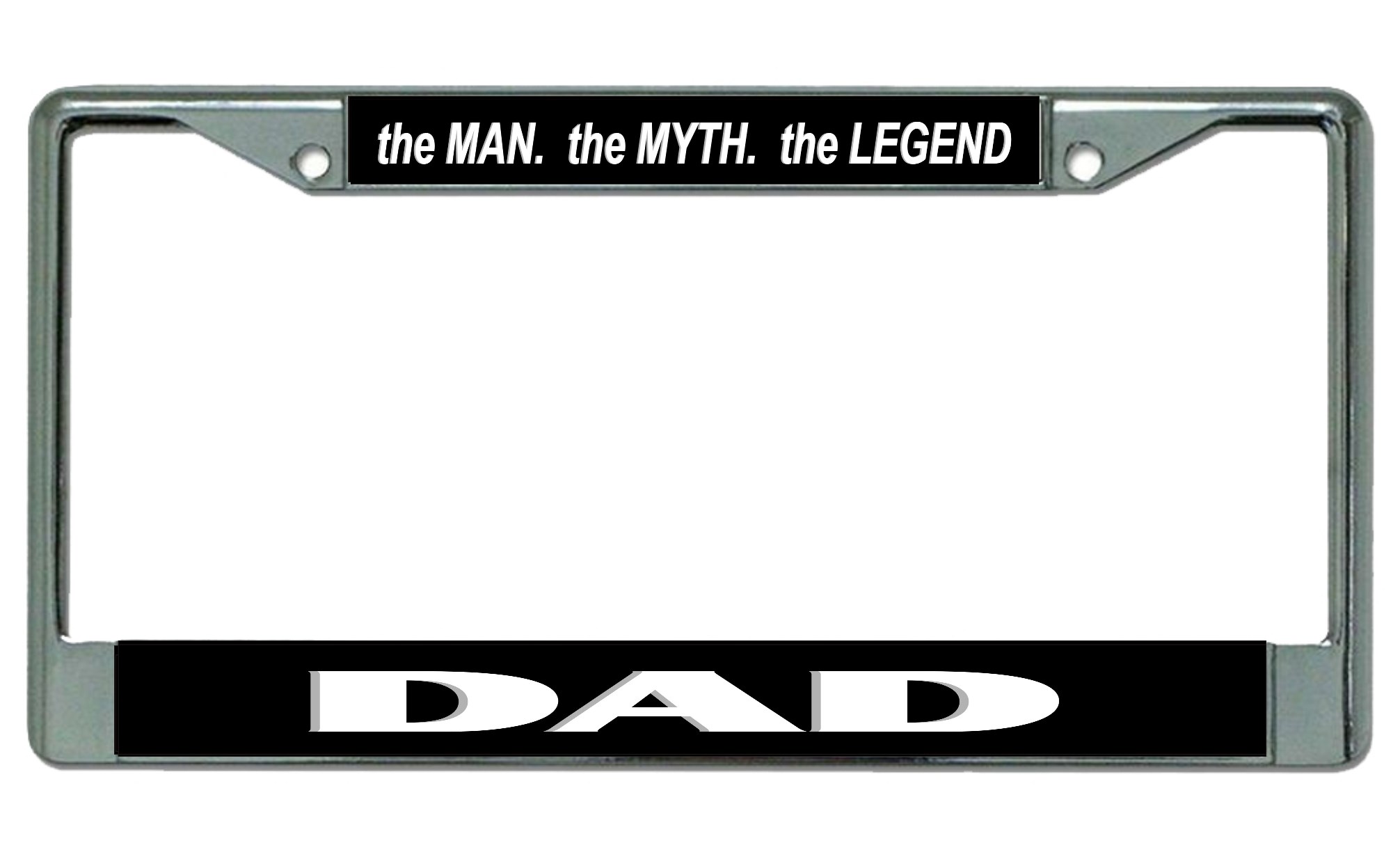Makoroni ‘I’m The Milk Man Dad’ License Plate Frame – Chrome Metal, Fits US/Canada Plates