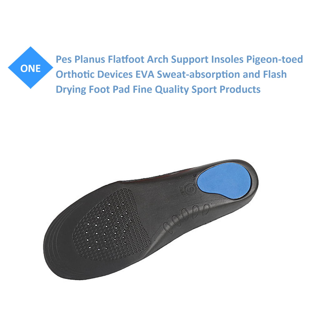 Flatfoot Arch Support Insoles Pes Planus Orthotic Devices EVA Sweat ...