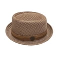 thumbnail image 3 of jiaxiM Pork Pie Hats for Men Summer Breathable Mesh Hat, Lightweight Packable Sun Protection Beach Outdoor Jazz Cap, Classic Bowler Hat Travel Party, 3 of 7