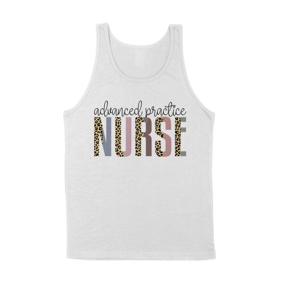 Advanced Pediatric Nurse Leopard Print Tank Top Unisex Large White