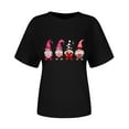 thumbnail image 5 of Guzom Black Gnome LOVE Graphic T-Shirt for Women, Crewneck Short Sleeve Casual Valentine's Day Tee with 95% Polyester 5% Spandex, S-XXXL Plus Size,Size M, 5 of 7