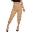 thumbnail image 1 of CHUANK Pantalon pour Femmes Pantalon Capri Harem Décontracté d'Été, 1 of 6