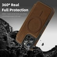 thumbnail image 6 of for iPhone 16 Pro Wallet Case, Compatible with MagSafe, Support Wireless Charging, Slim Fit Premium PU Leather Flip Folio Cover with Card Slots Case Wallet for iPhone 16 Pro - Coffee, 6 of 8
