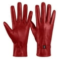 thumbnail image 4 of UJNDER Ladies' 2025 Autumn Winter Versatile Windproof Thick Cold Leather Gloves for Stylish Comfort Red, 4 of 4