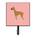 thumbnail image 1 of Boxer Checkerboard Pink Leash or Key Holder, 1 of 1