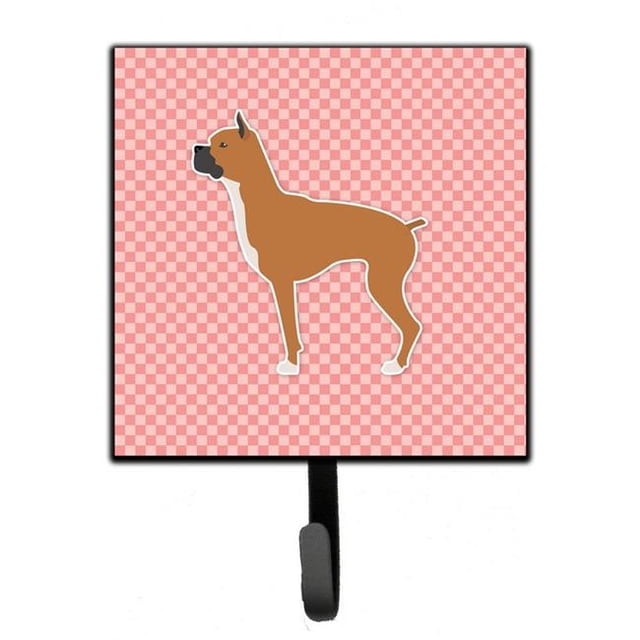 Boxer Checkerboard Pink Leash or Key Holder