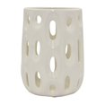 thumbnail image 1 of Plutus Brands PBTH92061 Porcelain Ceramic Vase Pierced in White, 1 of 1