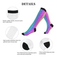 thumbnail image 5 of Lsque Rainbow Scales2 Pattern Sport Compression Socks for Men & Women 15-20 mmHg Knee High Nurse Pregnant Running Medical and Travel Athletic, 5 of 6
