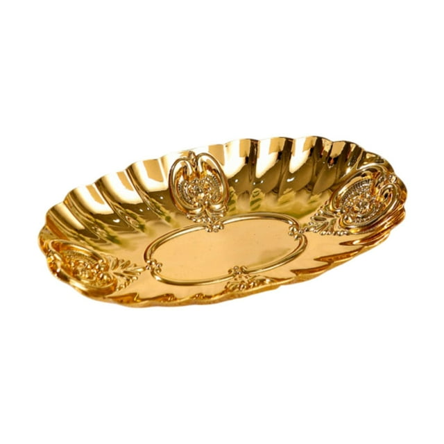 Display de joyas Bandeja para la bandeja de plato de tanfil decoración del hogar Oro
