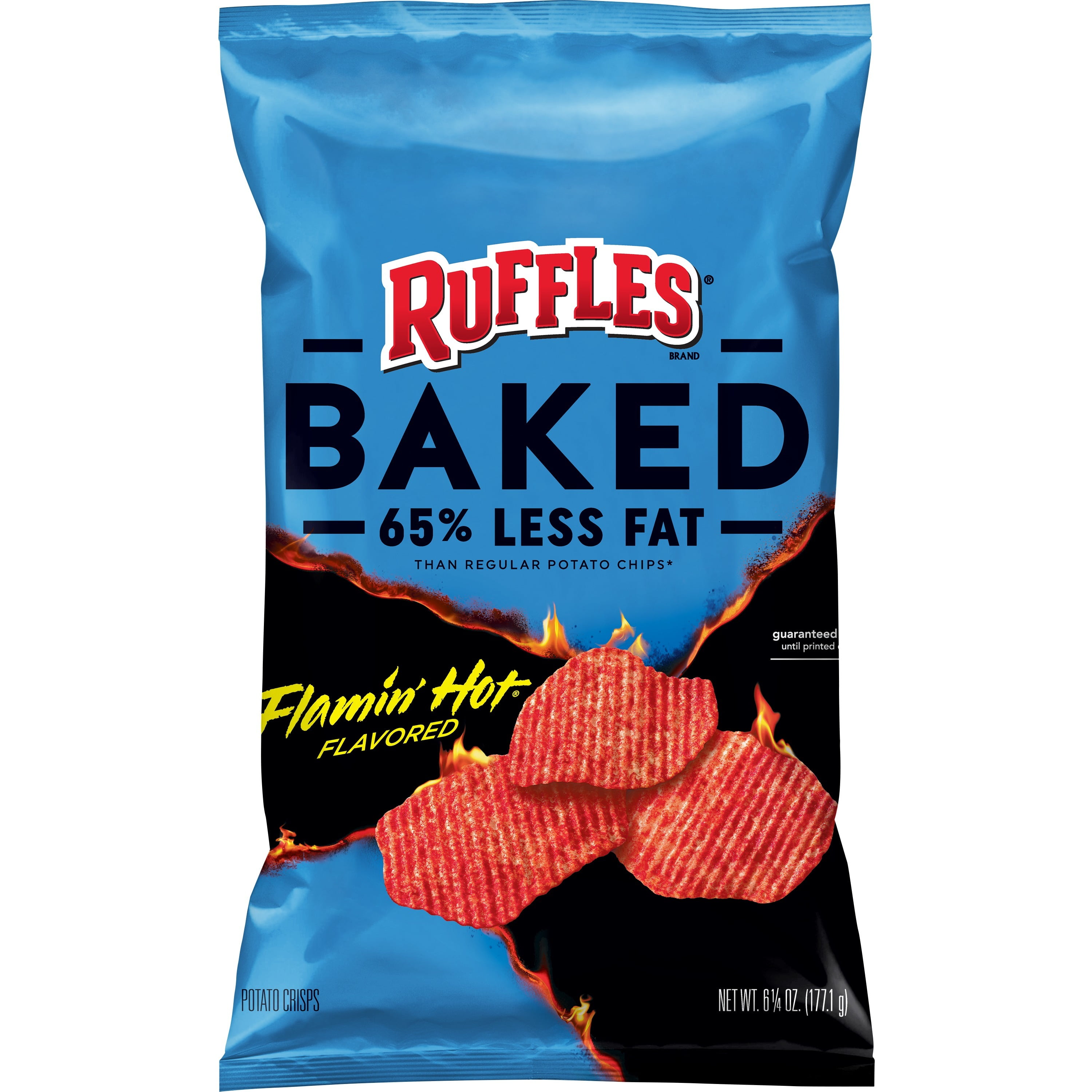 Ruffles Baked Flamin' Hot Flavored Potato Crisps, 6.25 oz Bag Walmart