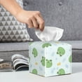 thumbnail image 6 of Sikiie Kawaii Frogs Leather Tissue Box Cover Square, tissue box holder, Tissue Box with Bottom Belt-5.2”x5.2”x5.2”, 6 of 7