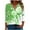 Green, variant on Shirts Top for Women Trendy Casual Loose Fall V Neck Floral Printed Striped Color Block Blouse 3/4 Sleeves Fitting Work Tops,Army Green 2,5XL