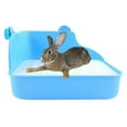 thumbnail image 3 of Rabbit Toilet Box Tray Pets Hamster Pet Litter Indoor Potty Trainer Rabbit Litter Box Guinea Pig Blue, 3 of 9