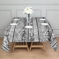thumbnail image 3 of Black Geometric Triangle Diamond Pattern Square Tablecloth,Waterproof Square Table Cover,Wipeable Spillproof Washable Table Cover for Home Kitchen Party Decor 42"X42"(107x107cm), 3 of 6